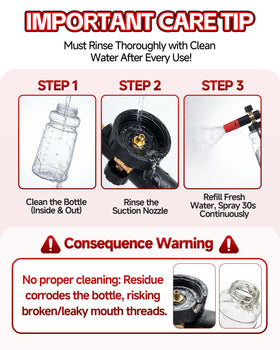 DANCINGBOAR foam cannon swivel nozzle enables versatile spray patterns
