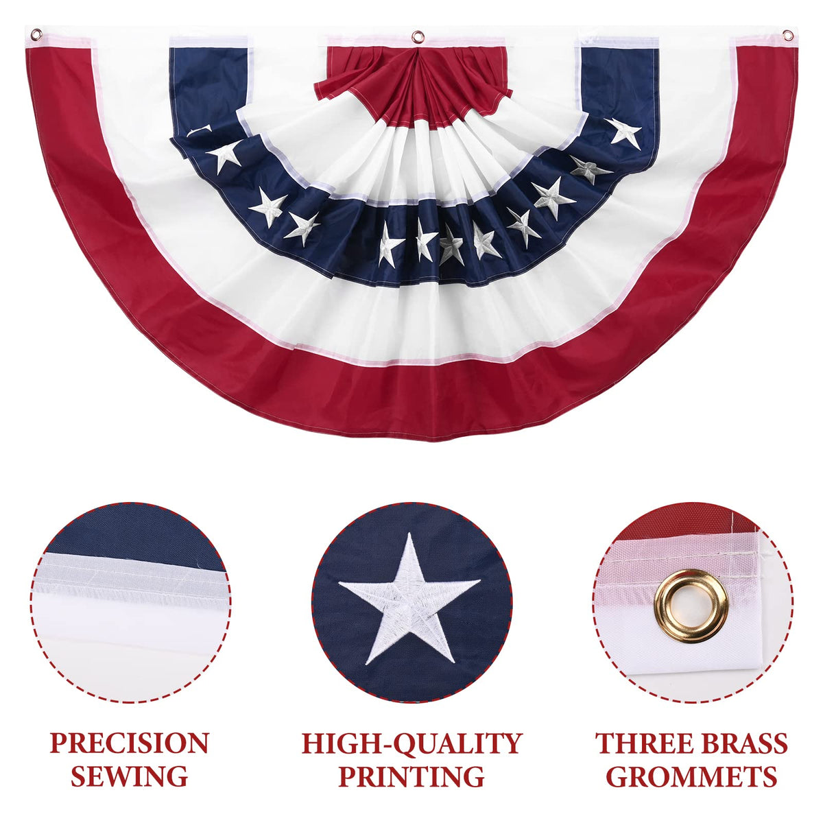 DanCoom brass grommets flags provide easy hanging and lasting display