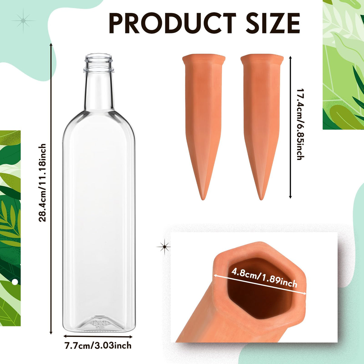 Dandat 1000ml plastic bottles provide a clear, lasting reservoir for vacations.