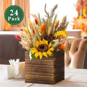 Dandat rustic square planter box wedding centerpiece idea