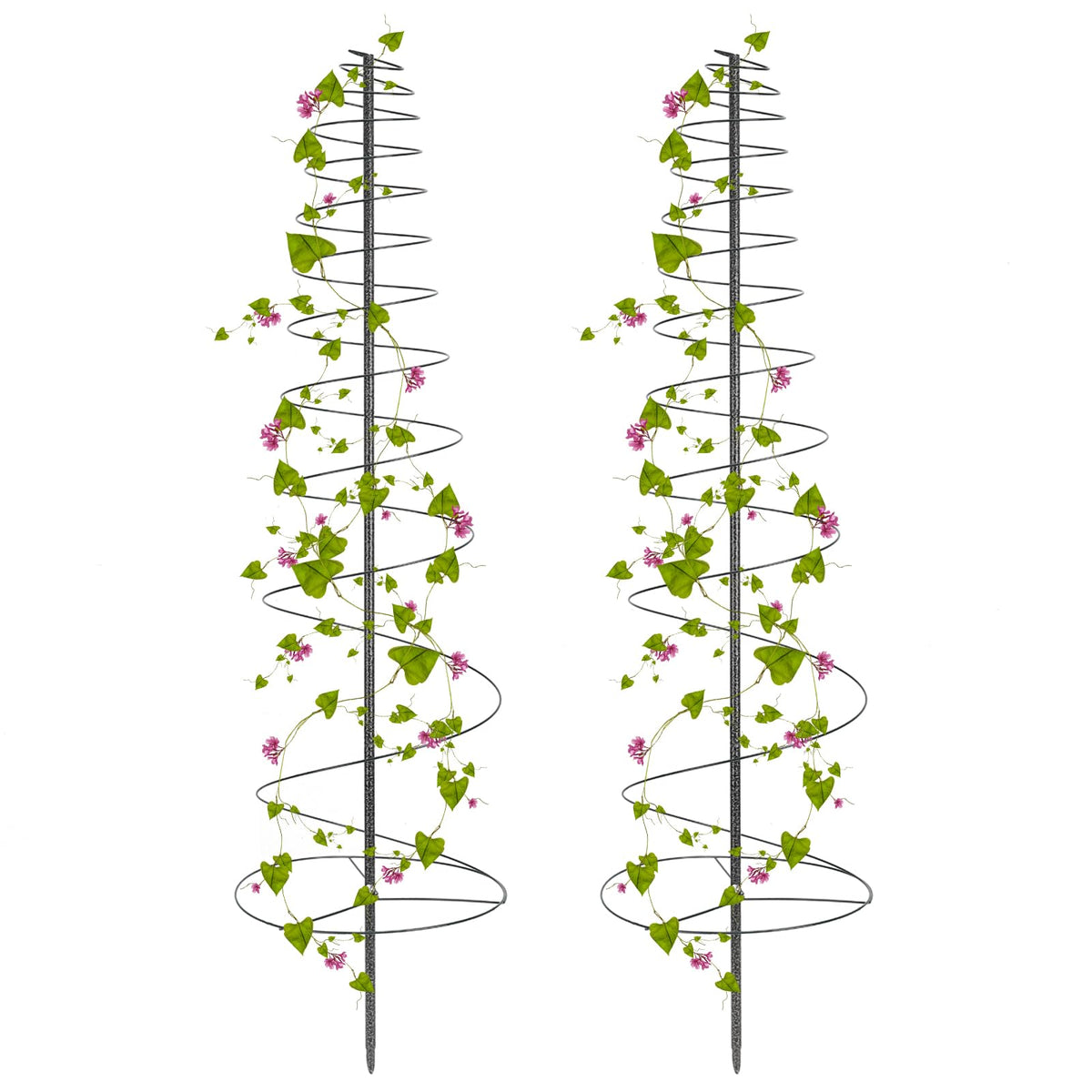 Daneried trellis two-pack tall 73-inch frame supports climbing plants in wind.
