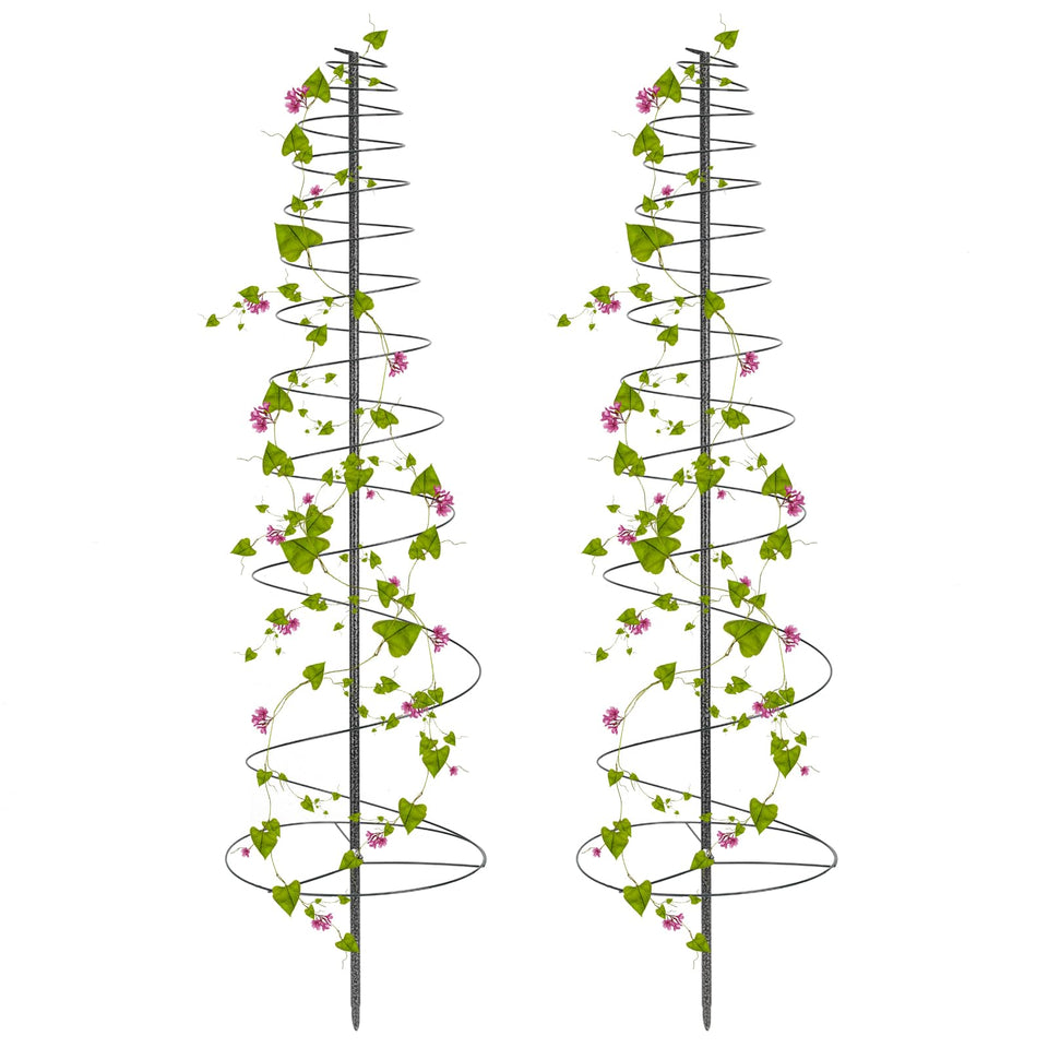 Daneried trellis two-pack tall 73-inch frame supports climbing plants in wind.