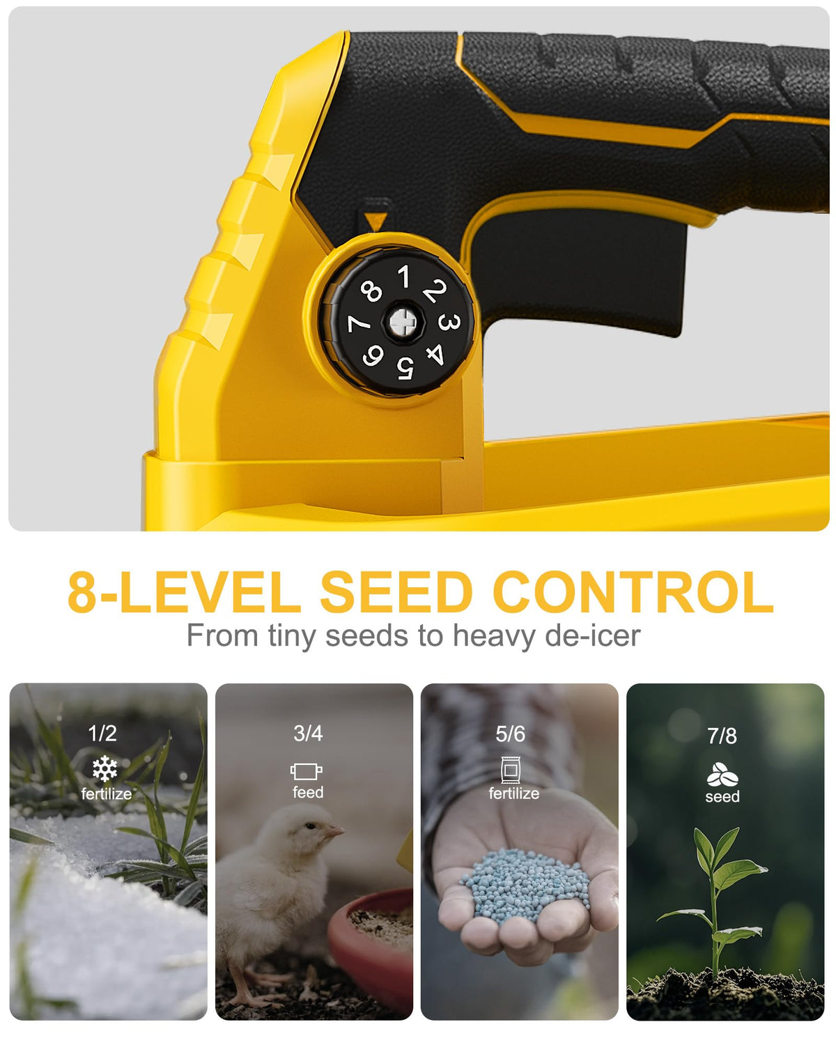 Danero spreader shows a 140-degree angle for precise direction