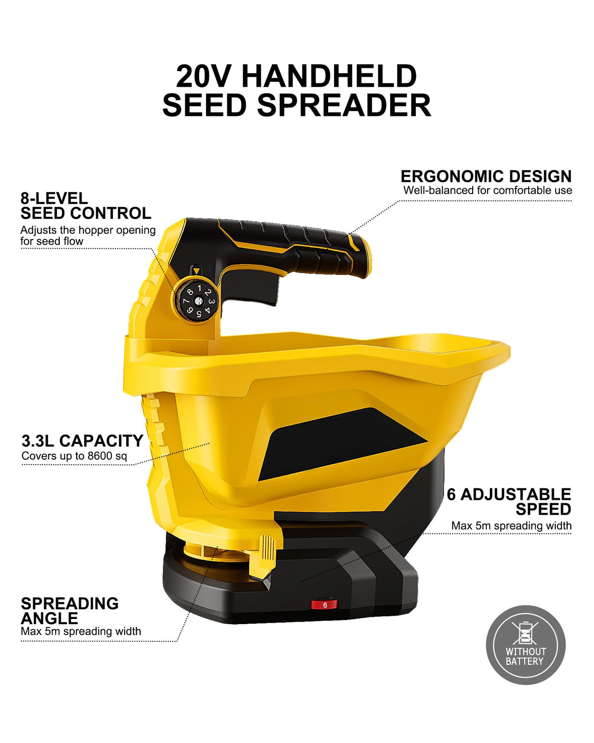 Danero 3.3L capacity minimizes refills on big jobs