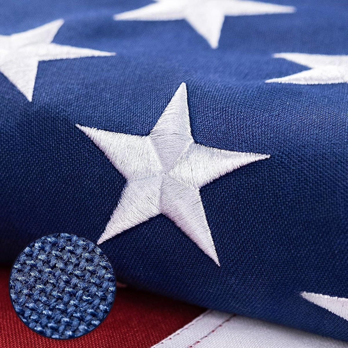 DANF FLAG American flag 4x6 outdoor embroidery for durable porch display