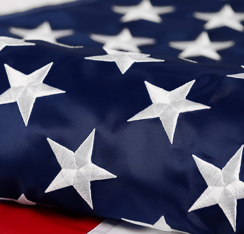 DANF FLAG American flag 4x6ft displays durable embroidery for outdoor use.