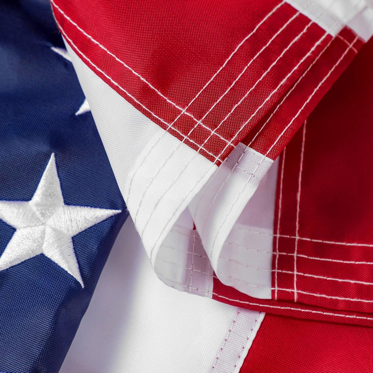DANF FLAG American Flag 5x8 ft featuring brass grommets for secure mounting