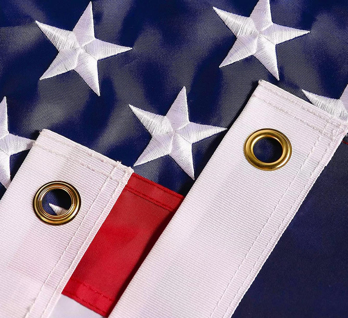 DANF FLAG American Flag 5x8 ft with sewn stripes and double-needle stitching