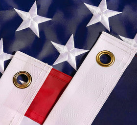 DANF FLAG American Flag 5x8 ft with sewn stripes and double-needle stitching