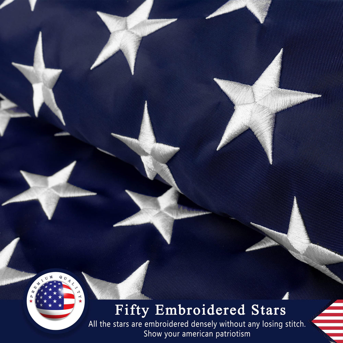 DANF FLAG brass grommets feature reinforced header for secure mounting.