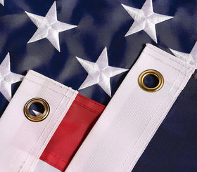 DANF FLAG flag featuring real brass grommets for secure hanging