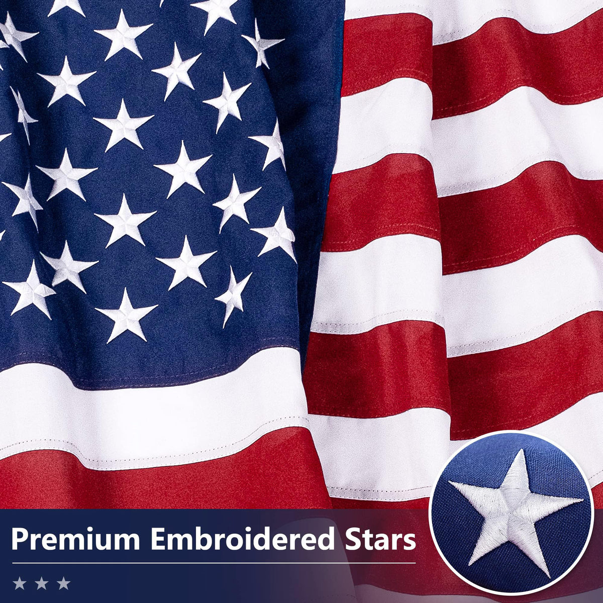 DANF FLAG UV protection preserves colors under bright sun for longer life.