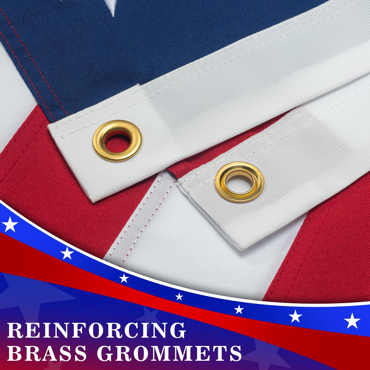 DANF FLAG precision-embroidered 50 stars for a durable, vivid patriotic display.