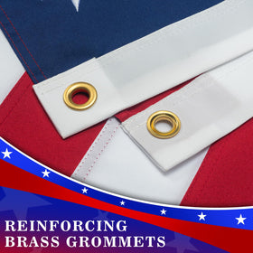 DANF FLAG precision-embroidered 50 stars for a durable, vivid patriotic display.