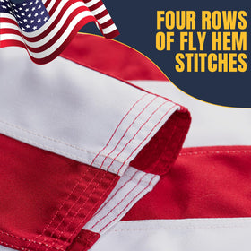 DANF FLAG sewn-stripes flag design enhances color retention outdoors