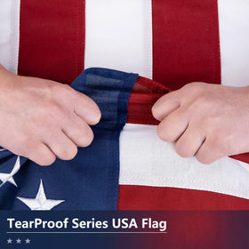 DANF FLAG spun polyester fabric offers weather resistance and color retention