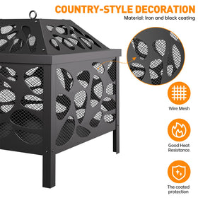 Danluke fire pit ventilation holes showing airflow for controlled flames.