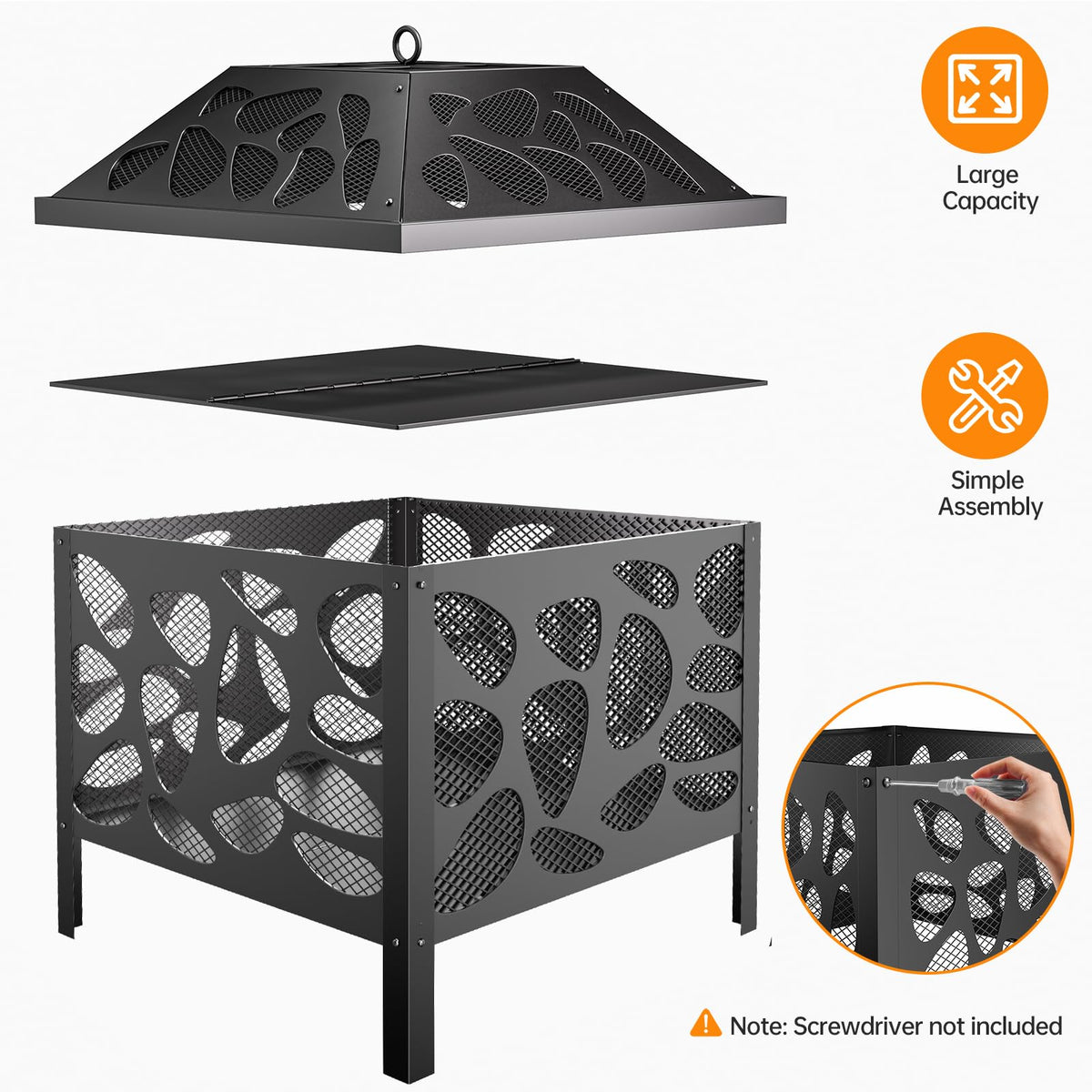 Danluke spark mesh cover close-up highlighting protective embers.