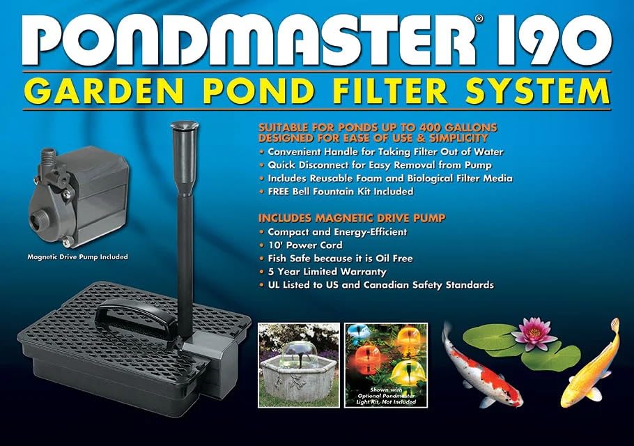 Danner Pondmaster PMK190 bell fountain head creates gentle spray