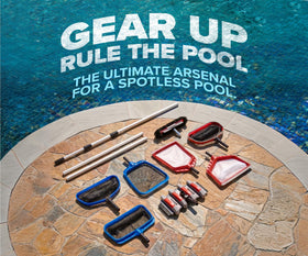Danny's Pool head in-use image showing easy maneuverability across pool floor.