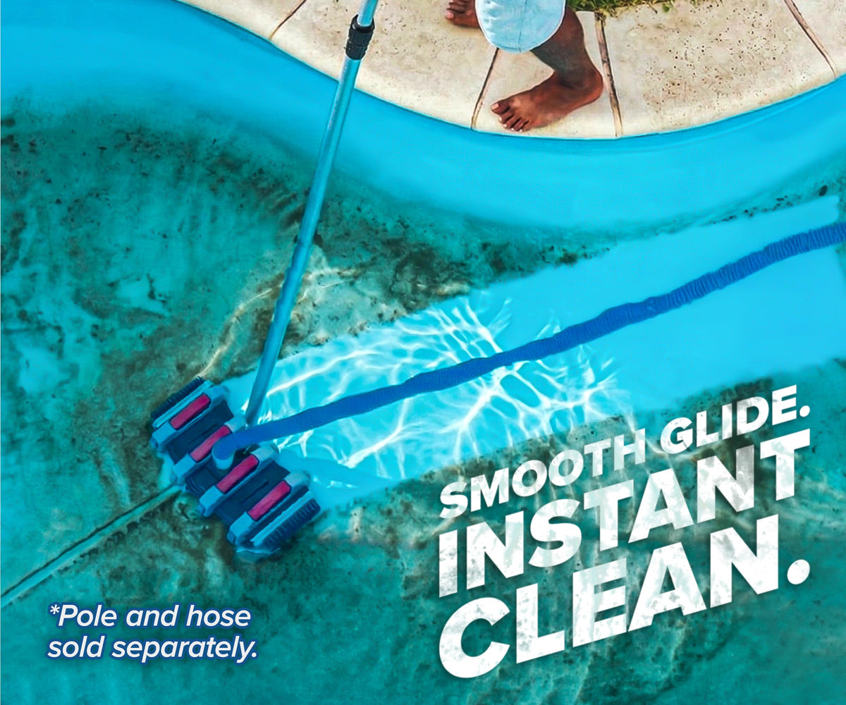 Danny's Pool head vinyl-liner safe design minimizes scratches.