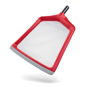 Danny's Pool Products 17-inch leaf skimmer frame capturing surface debris