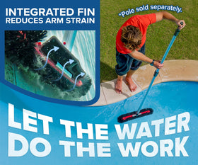 Danny's Pool Products 17-inch hemispherical frame reaches corners and steps for a spotless finish.