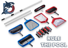 Danny's Pool Products pole in use in an inground pool for efficient cleaning.