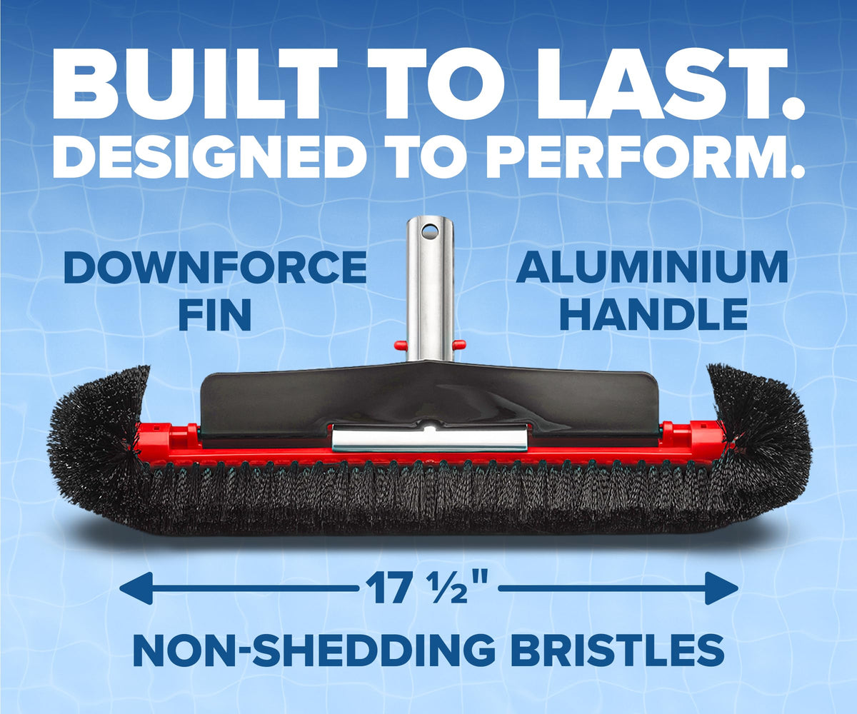 Danny's Pool Products reinforced aluminum connector delivers durable leverage for tough scrubbing.
