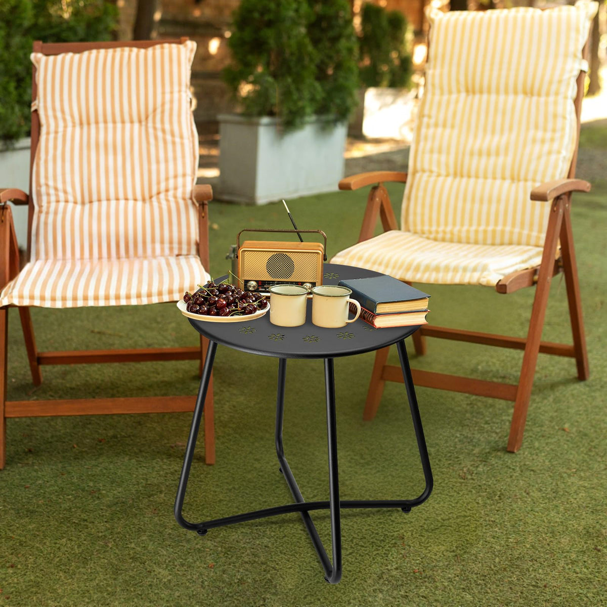 danpinera versatile side table for garden, balcony, or living room