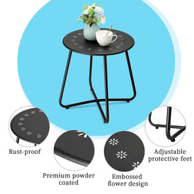 danpinera outdoor table with protective feet prevents floor scratches