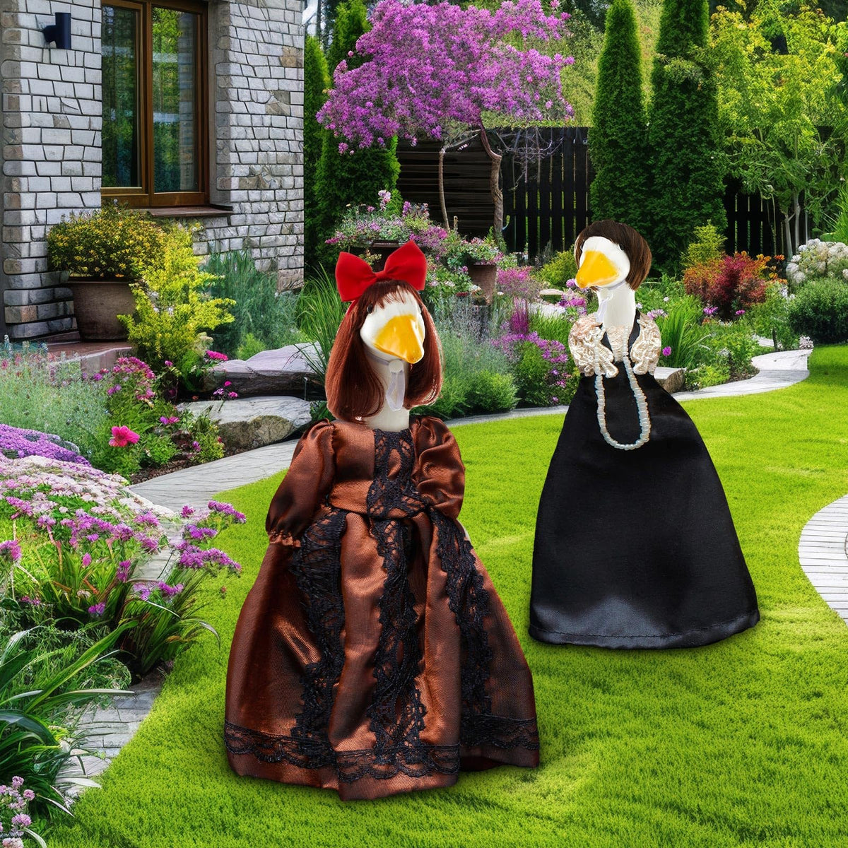 Dansydaisy three-piece goose wigs pack for versatile patio decor