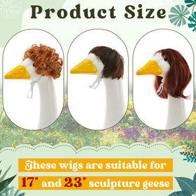 Dansydaisy porch goose wig bow style adds whimsy to garden statues