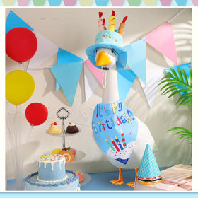 Dansydaisy 23-inch goose outfit fits standard lawn geese securely.