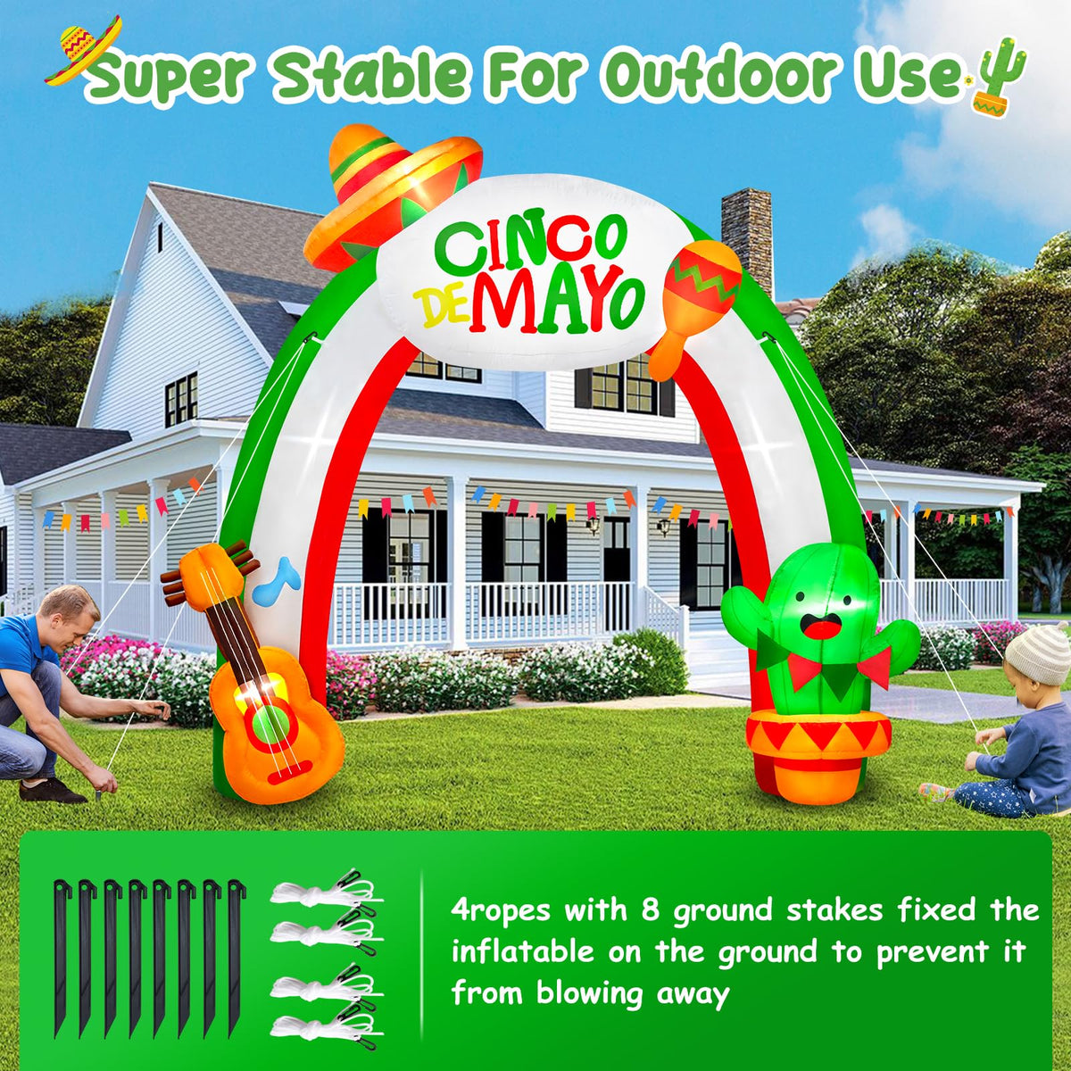 Danxilu Cinco de Mayo décor suitable for indoor and outdoor parties
