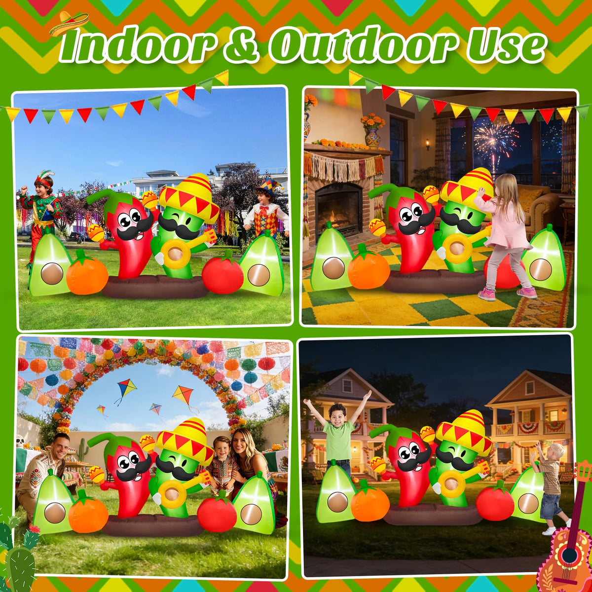 Danxilu LED night glow inflatable chili lights up evening celebrations