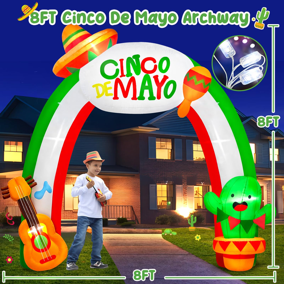 Danxilu Cinco de Mayo LED night lights brighten porch and yard festivities