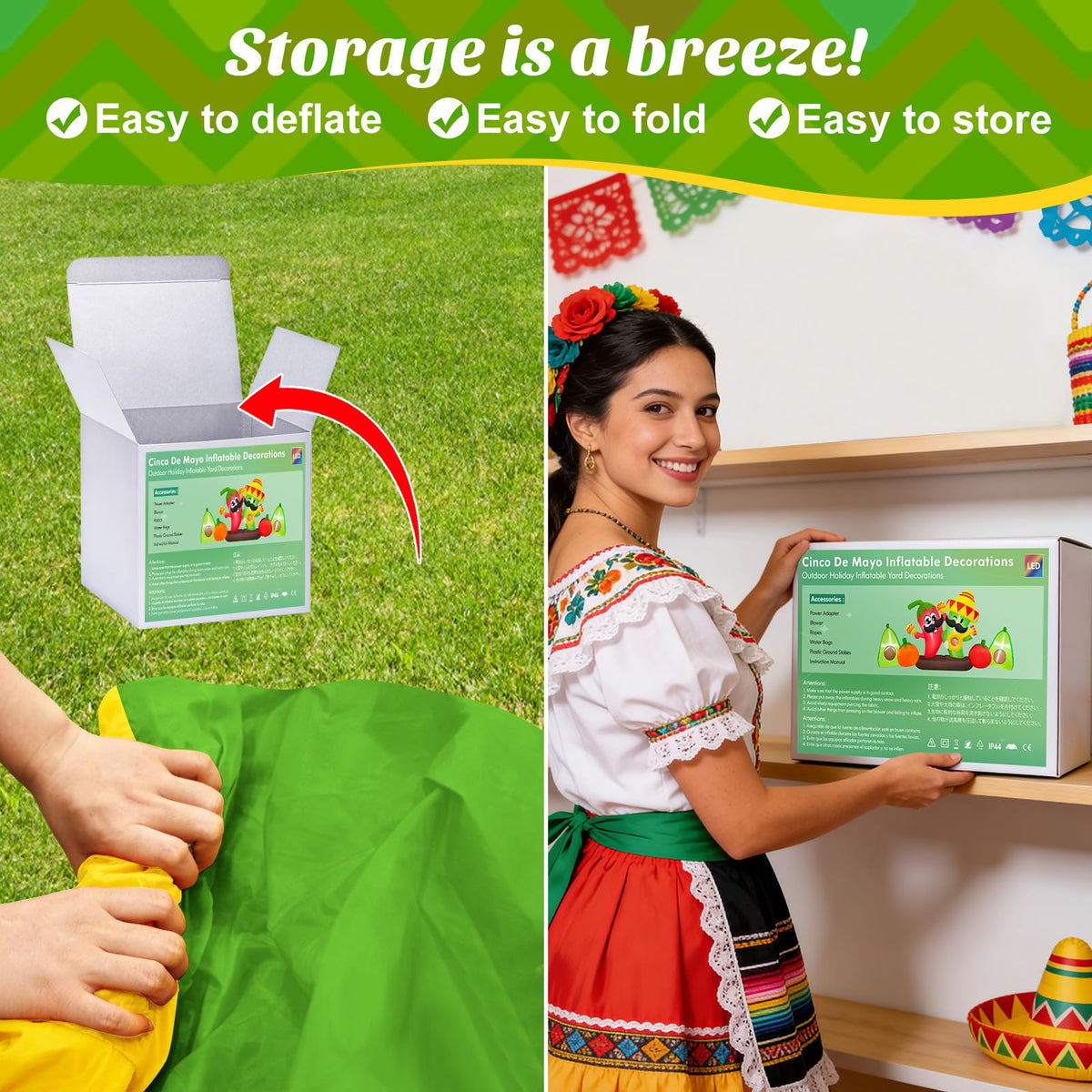 Danxilu Cinco de Mayo inflatable decor enhances any yard fiesta
