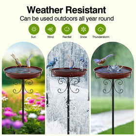 Daoeny garden decor doubles as a practical bird feature