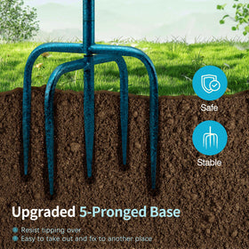 Daoeny large-capacity bird bath blue bowl supports longer visits by birds.