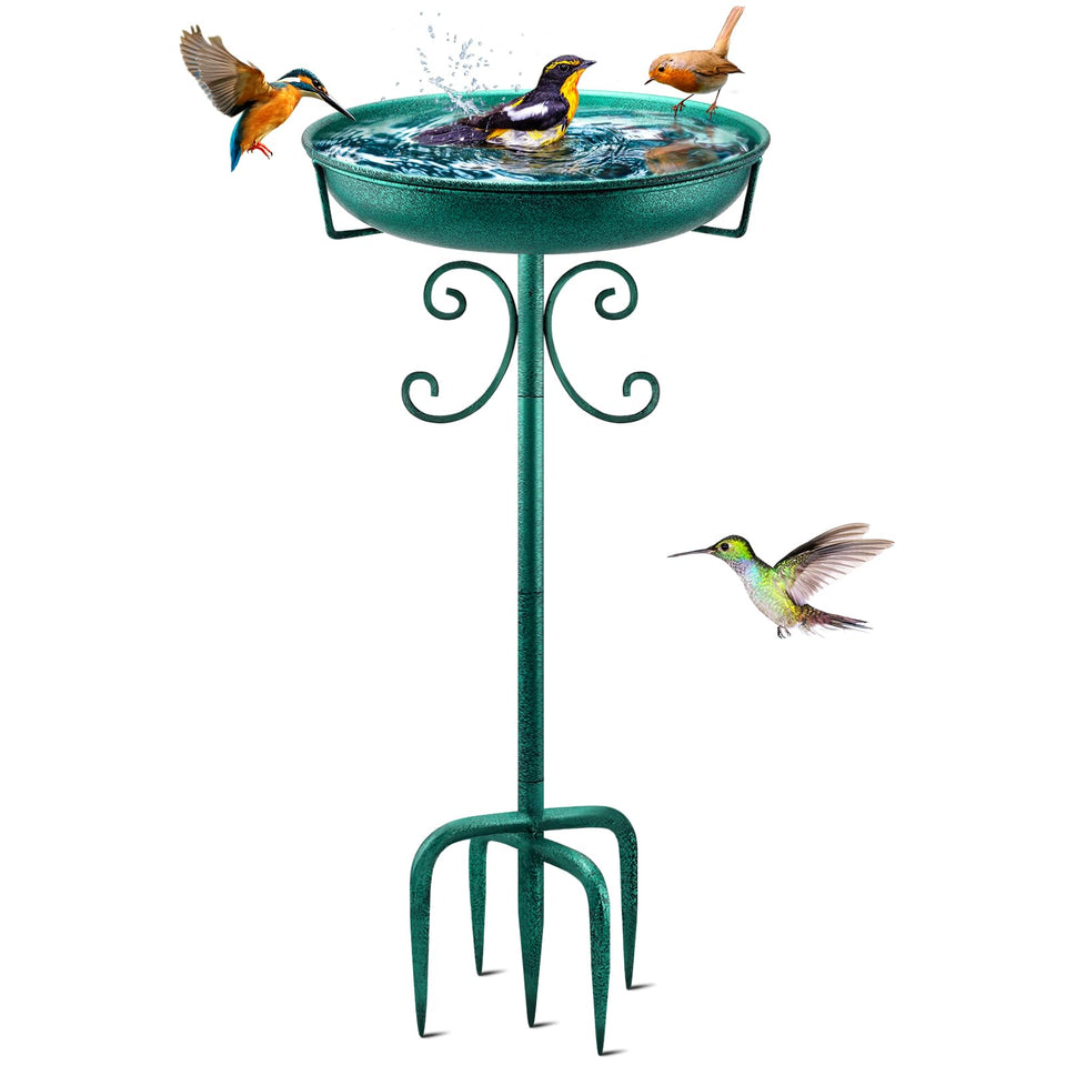 Daoeny upgraded five-pronged base keeps the bird bath stable in windy gardens