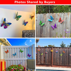 Daogtc butterfly wall decor outdoor coating resists rust and fading.