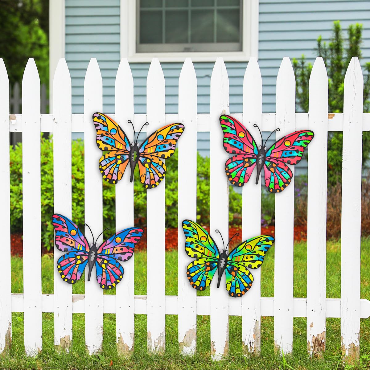 Daogtc durable rust-resistant butterflies withstand outdoor weather while brightening surroundings.