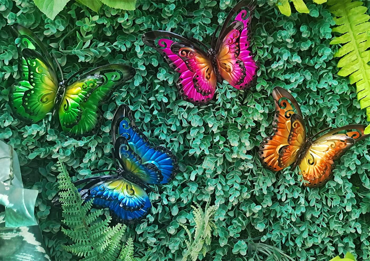 Daogtc wall art butterflies brighten patios with color and dimensional detail