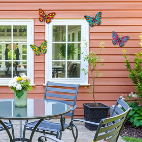 Daogtc metal butterflies ready to hang on fence, simple installation