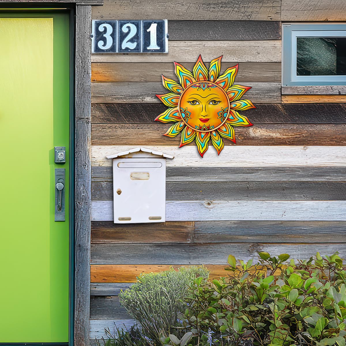 Daogtc rustproof sunflower wall art suits fences and gates with lasting color.
