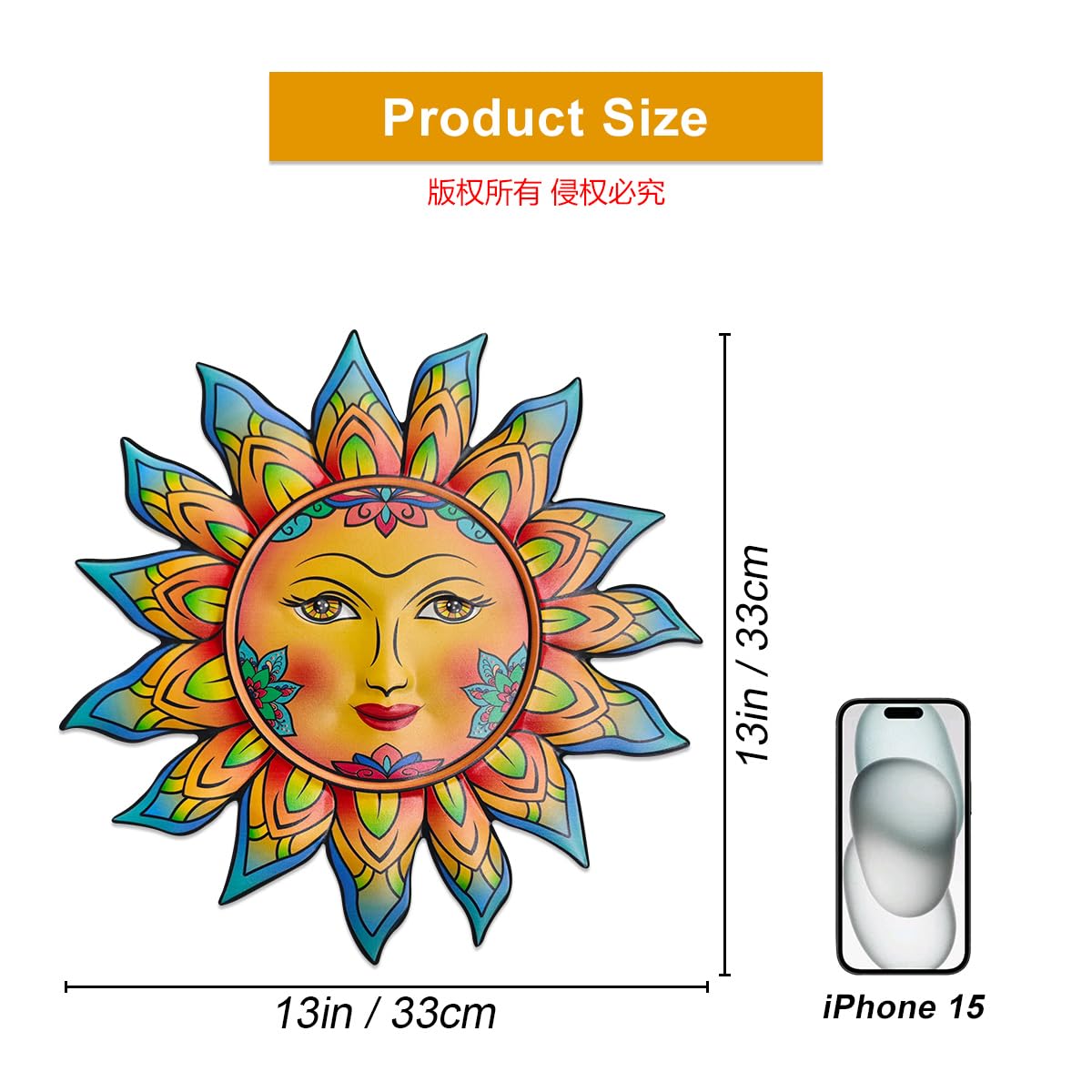 Daogtc sun-flower wall art hangs easily for instant decor.