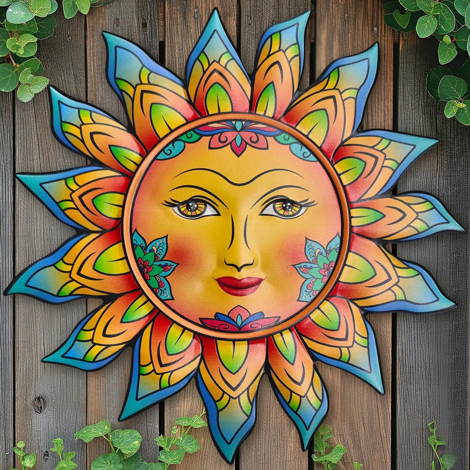 Daogtc sun flower wall decor adds warm ambiance to living spaces.