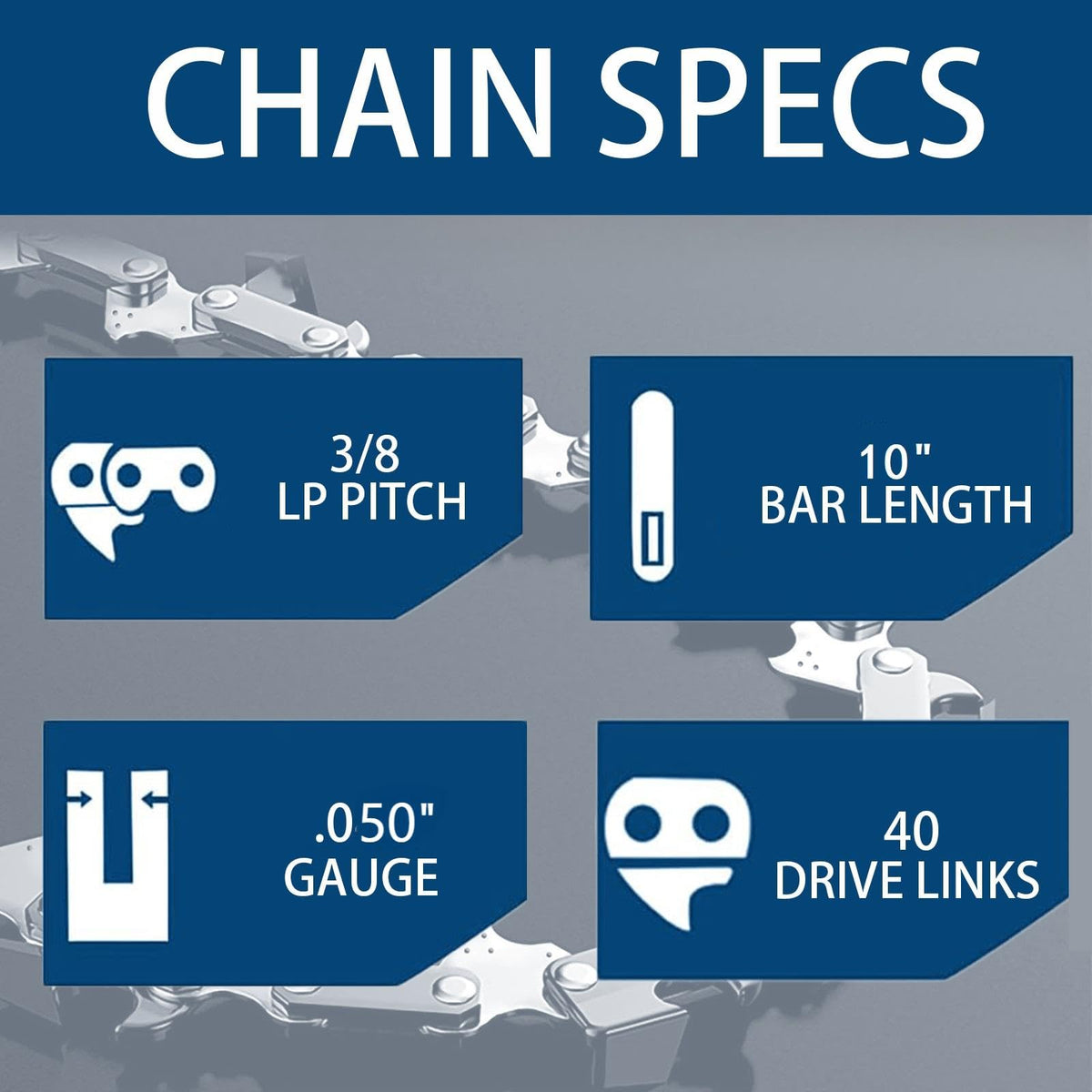 DAOLONG four chains offer extended wear and quick replacement.