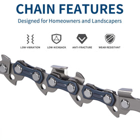 DAOLONG 10-inch guide bar supports precise bar tracking.